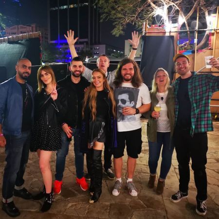 Lindsay Lohan and her friends at the Dubai Music Festival